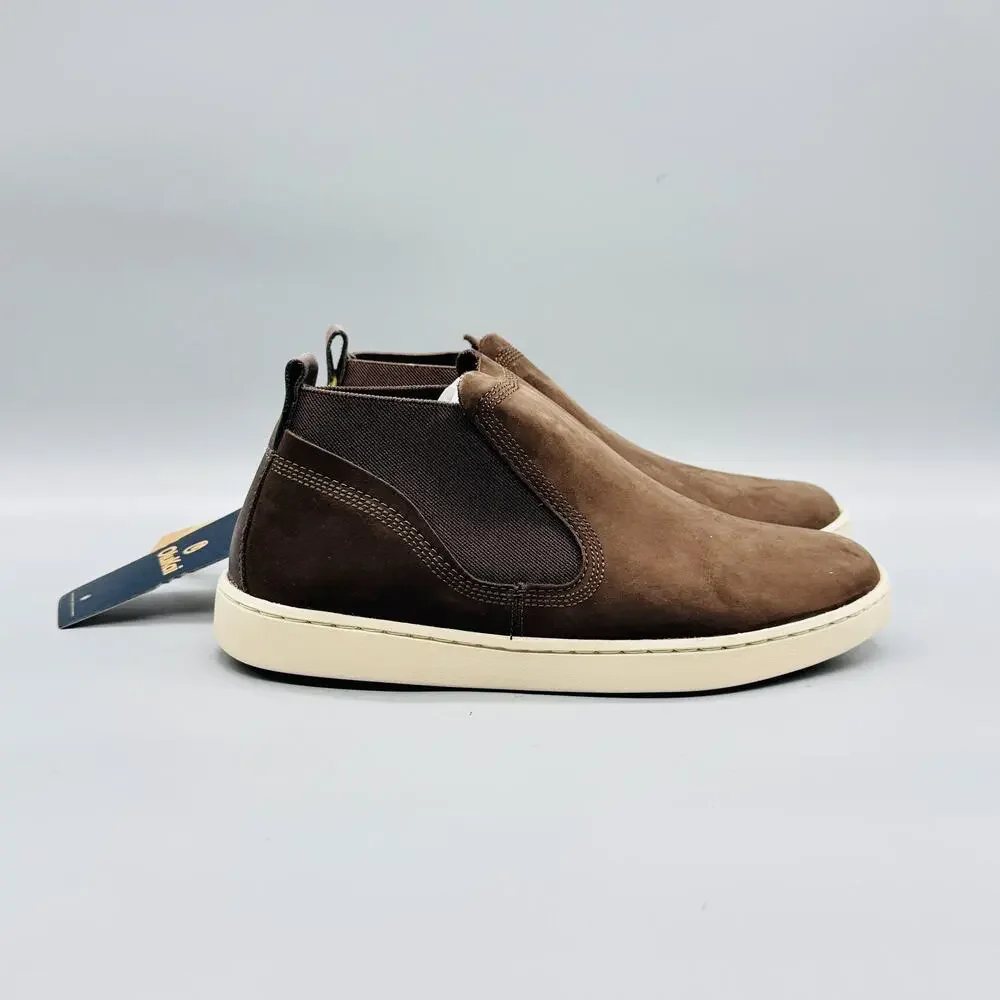OluKai Boots Womens 8 Brown Leather Pehuea Mid Chelsea Ankle Slip On Shoes